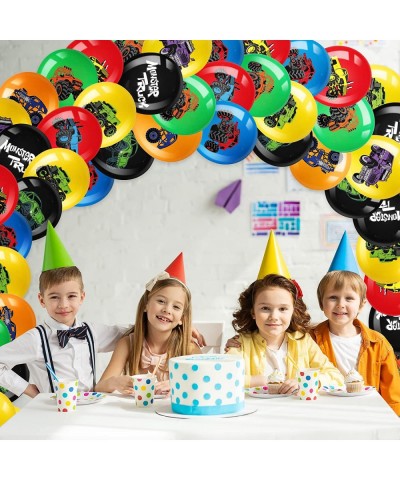 36 Pcs Truck Balloons Party Decorations 12 Inch Colorful Truck Theme Latex Balloon Bouquet for Kids Girls Boys Baby Shower We...