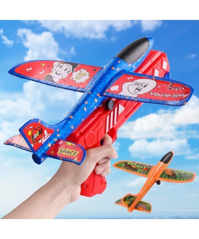 Airplane Toy Launcher Airplane Launcher Gun with 2Pcs Foam Glider Plane Launcher Airplane Toy for Birthday Gifts Hand Throw F...