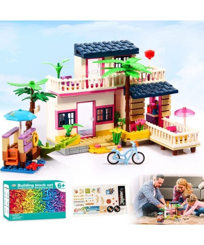 Dream Girls Friends Beach House Building Kit Sets Creative Roleplay Toy Christmas Birthday Gift 360 Pieces Girls Beach Hut Bu...