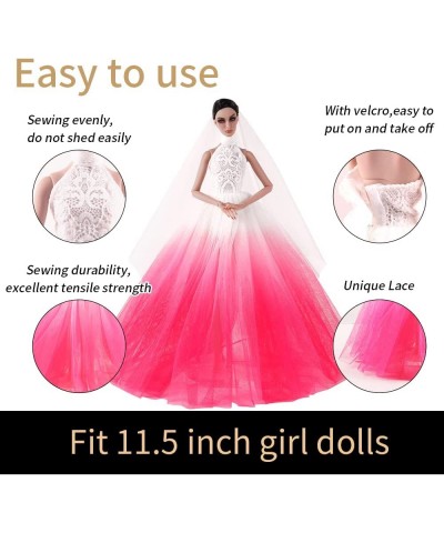 2 Pcs Doll Dress Handmade Wedding Gowns Evening Party Skirt Exclusive Clothes for 11.5 Inch Girl Dolls Gift for Kids 3 to 8 Y...