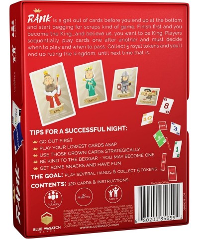 Rank - A Royally Fun Card Game for Friends and Family Where Someone Can Rise from Beggar and Rule as King $29.42 Card Games