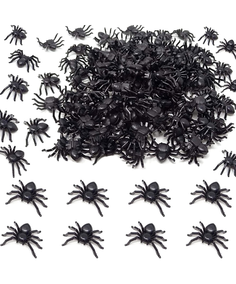 120 PCS Mini Fake Spider Plastic Black Spider Toys Simulated Insect Toys for Funny Prank Spider and Joke Halloween Party Supp...