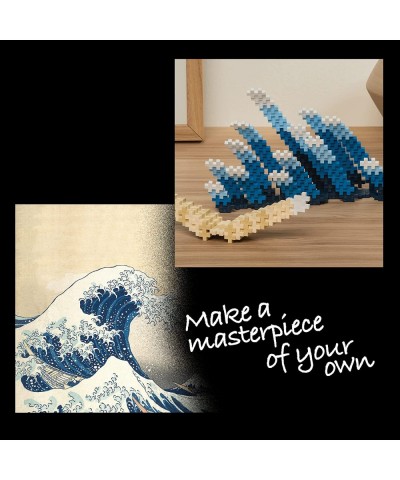 Inspired - Hokusai The Great Wave - 350 Pieces - Open-Ended Art Construction Building Toy Interlocking Mini Puzzle Blocks $34...