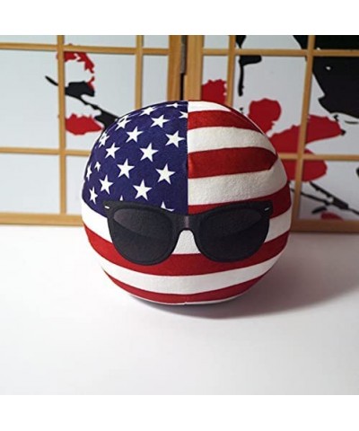 Cartoon Flag Ball Plush Toy UK USA Japan Spain Italy Plush Travel Gift Car Decoration Pendant (Color : Netherlands Height : 2...