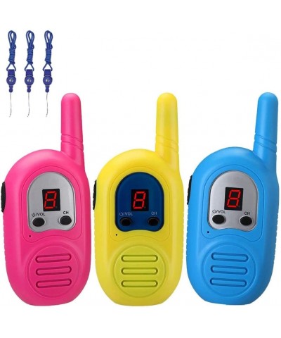 3 Pack Kid Walkie Talkies 2 Miles Transmission Rechargeable Walkie Talkies for Kids with Lanyards for Outdoor Adventure Best ...