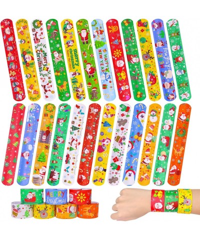 72pcs Christmas Slap Bracelets Party Favors Toys (24 Designs) for Kids Xmas Party Favors Christmas Stocking Stuffers Gifts Bi...