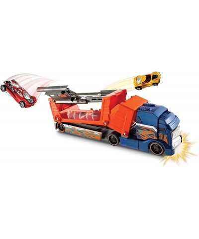 Crashin Big Rig Truck and Car Set - Blue Cab with Orange Trailer $84.67 Toy Vehicle Playsets