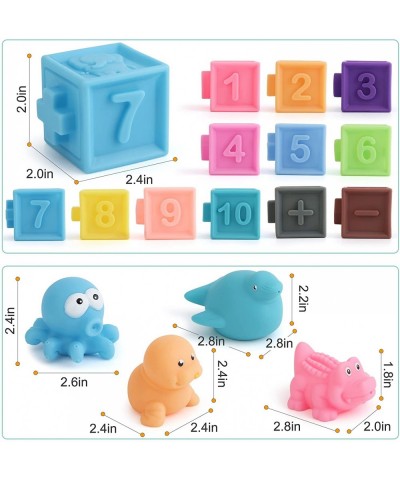 Soft Blocks for Babies 16PCS Baby Stacking Building Block for Boys Girls Squeezing Toy for Infants Toddlers 6 to 12 Months an...