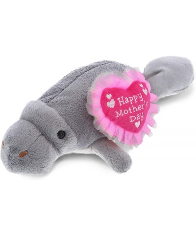 Happy Mother's Day Wild Collection Plush Grey Manatee - Cute Stuffed Animal Present with Pink Heart Message for Best Mommy Gr...