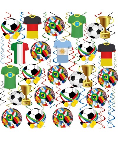 Qatar 2022 World Soccer Football Hanging Swirls Party Decorations - Soccer Matches/Football Tournament Bar $28.82 Kids' Party...