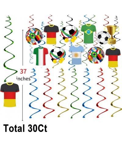 Qatar 2022 World Soccer Football Hanging Swirls Party Decorations - Soccer Matches/Football Tournament Bar $28.82 Kids' Party...