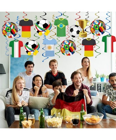 Qatar 2022 World Soccer Football Hanging Swirls Party Decorations - Soccer Matches/Football Tournament Bar $28.82 Kids' Party...