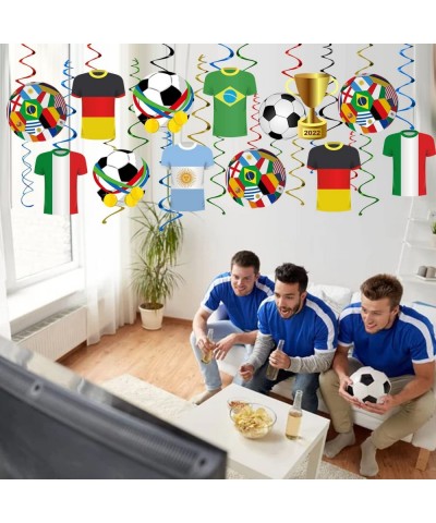 Qatar 2022 World Soccer Football Hanging Swirls Party Decorations - Soccer Matches/Football Tournament Bar $28.82 Kids' Party...