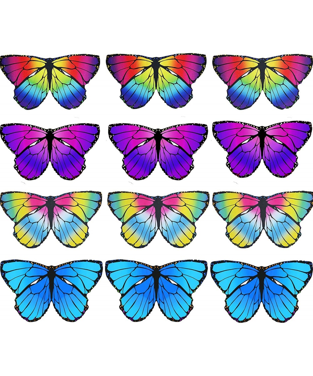 12 PCS Kids Butterfly-Wings for Girls Fairy-Wings Bulk Dress-Up Capes Costumes Christmas Party Favor $75.53 Kids' Costumes