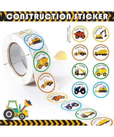 73 Pcs Construction Party Favors Construction Trucks Stamps Engineering Truck Toys Silicone Wristband Construction Sticker Or...