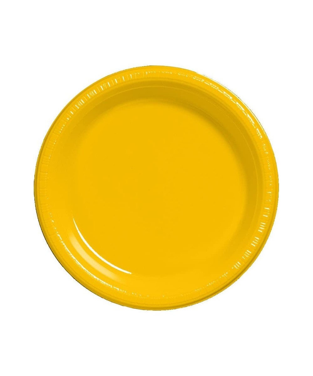 Touch of Color 20 Count Plastic Lunch Plates School Bus Yellow $15.50 Kids' Party Tableware