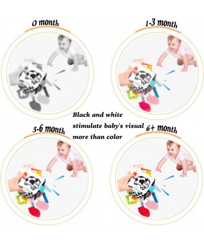 Baby Hanging Rattle Toys Infant Crib Babies Gym Car Seat Toys -Newborn Black and White Stroller Toys - 0 3 6 9 12 Months Baby...