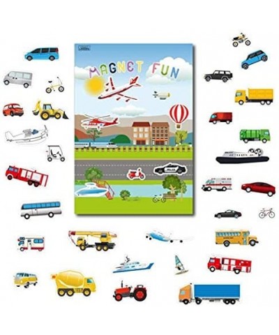 Magnetic Portable Playboard Cars Planes Boats Airport Country Farm Vehicles (39 Pcs ) $19.74 Magnetic & Felt Playboards