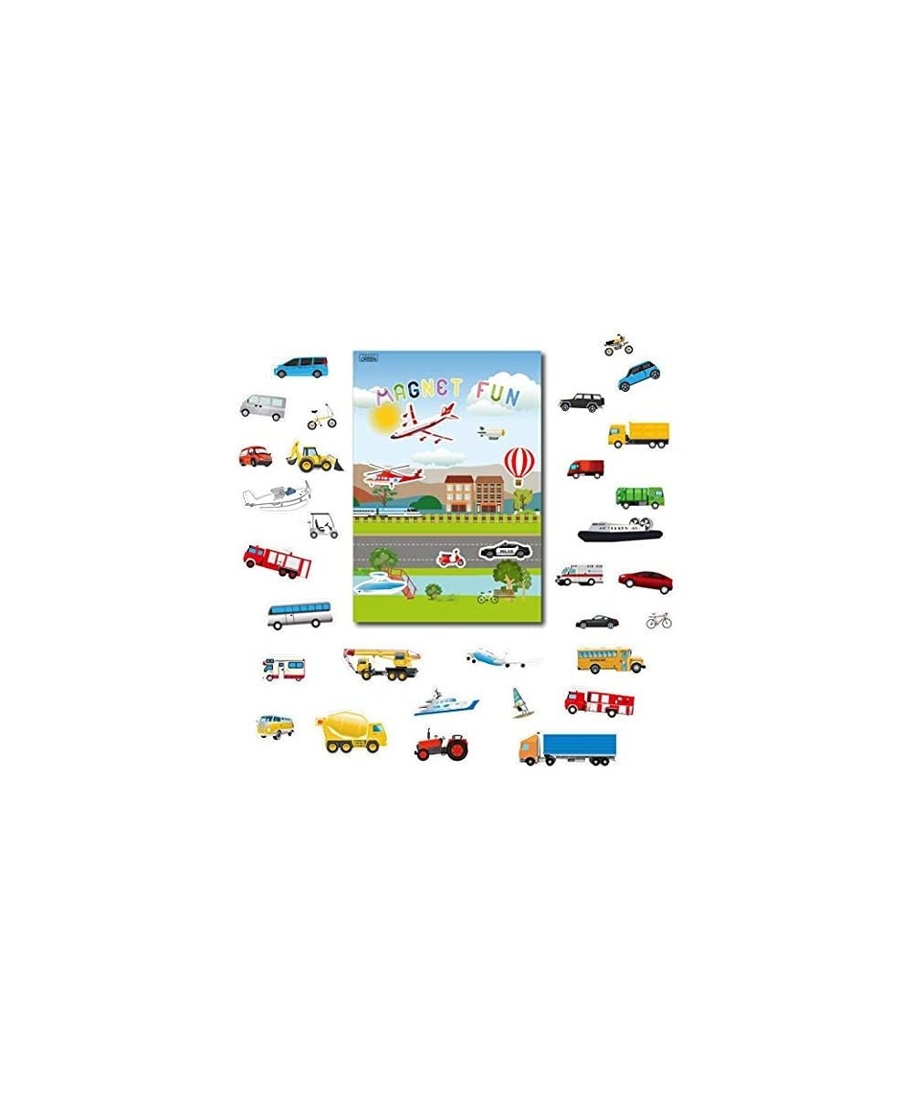 Magnetic Portable Playboard Cars Planes Boats Airport Country Farm Vehicles (39 Pcs ) $19.74 Magnetic & Felt Playboards