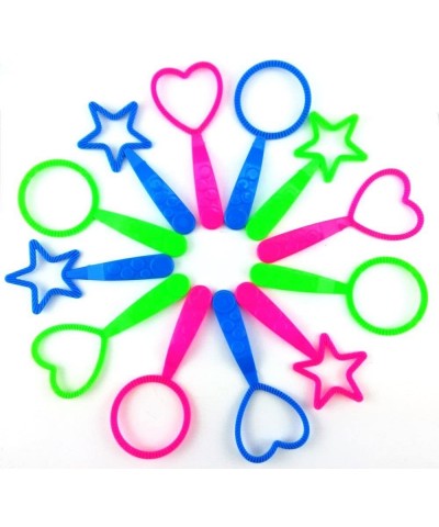 12pcs Mix Color Circle Star Heart Shape Bubble Wands $14.60 Bubble Blowing Products