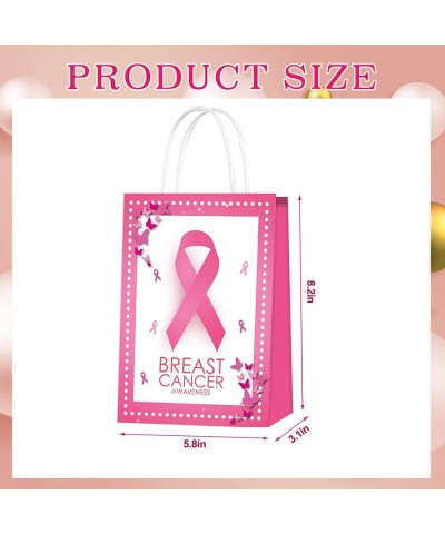 16Pcs Breast Cancer Awareness Pink Ribbon Party Bags Goodie Bags Breast Cancer Faith Love Hope Party Favor Bags Party Decorat...