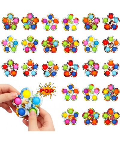 24 Pack Press Bubble Fidget Spinners Bulk Valentines Day Gift Pop Fidget Spinners Fidget Popper Spinners for Stress Relief Bi...