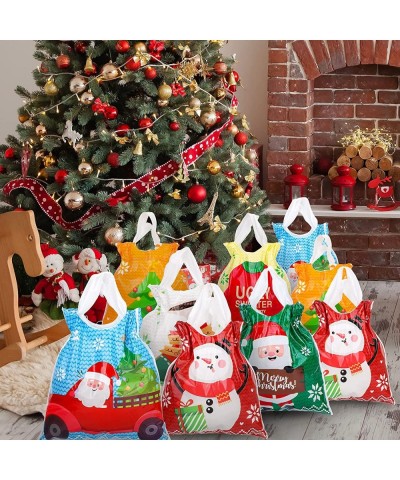 30 Pack Christmas Drawstring Bags Christmas Gift Wrapping Bags Goody Bags Christmas Foil Bags Xmas Mylar Holiday Treat Bags C...