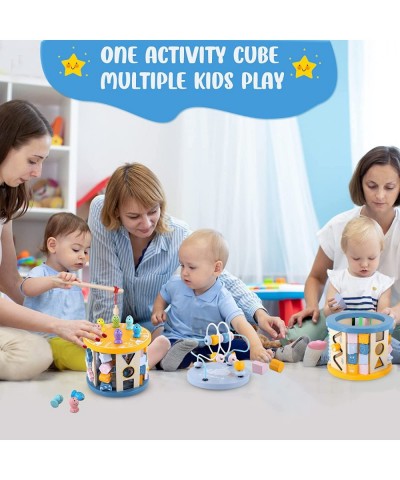 Activity Cube for Baby 11 in 1 Bead Maze Wooden Montessori Toy for Toddlers 1-3 Developmental Baby Fine Motor Skills Toys for...