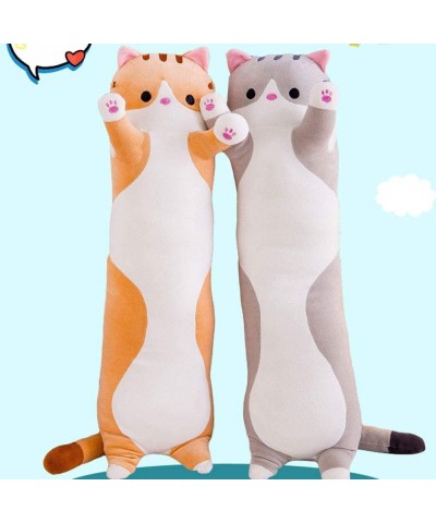 Long Cat Plush Pillow 90cm Stuffed Kitten Pillow Sleeping Hugging Pillow Cuddly Cushion Toy Decoration Gift for Boys Girls Gi...