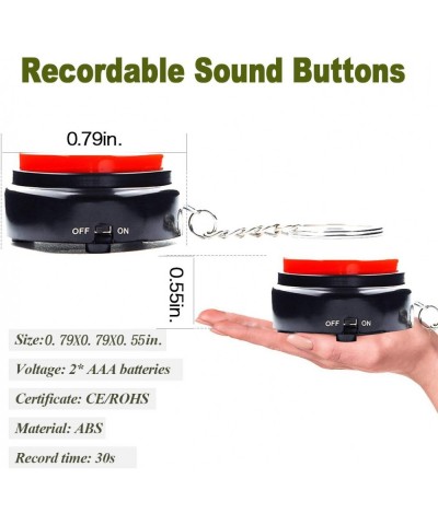 Recordable Talking Button with Keychain 30s Voice Recording Time Sound Button Recording Your Own Words $23.67 Gags & Practica...