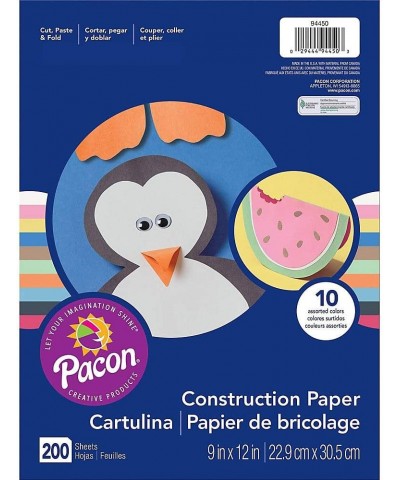 Art Street Lightweight Construction Paper 10 Assorted Colors 9" x 12" 200 Sheets $30.58 Kids' Drawing & Writing Boards