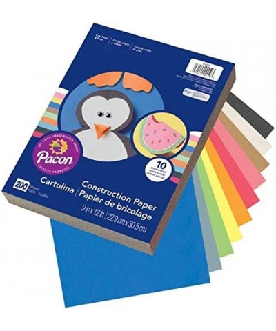 Art Street Lightweight Construction Paper 10 Assorted Colors 9" x 12" 200 Sheets $30.58 Kids' Drawing & Writing Boards