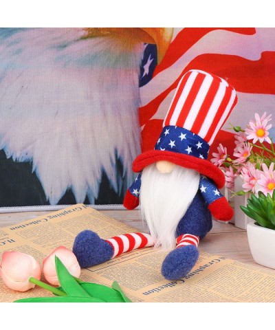 Independence Day Gnome Plush Doll American 4th of July Patriotic Gnome Plush Hat Doll Faceless Plush Doll Ornaments for Memor...