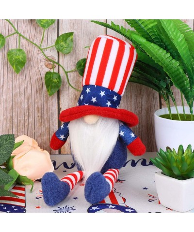 Independence Day Gnome Plush Doll American 4th of July Patriotic Gnome Plush Hat Doll Faceless Plush Doll Ornaments for Memor...