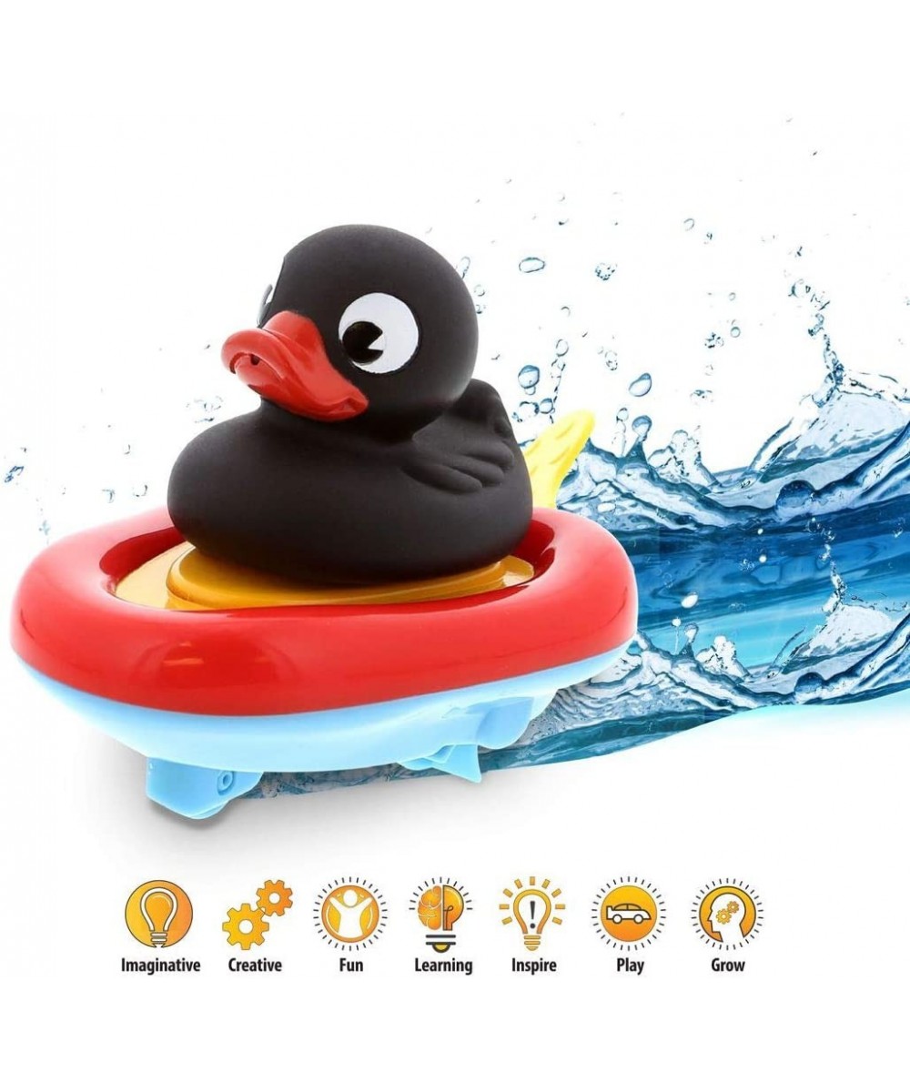 Boat Racer Buddy Fun Educational Bath Toy Finger Puppet Pull and Go Water Racing Lake Pal for Shower Pool Bathtub Swim Hard S...