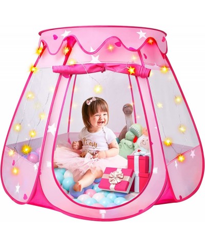 Princess Tent Girls Kids Playhouse - Pop Up Play Tent with Star Light Tent for Kids Ball Pit Toys for 1 2 3 Years Old Girl Bi...