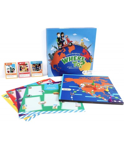 Where to? Travel Adventure Board Game - World Map Game for Kids Ages 7 & Up – Family Geography Game – Fun Card Game for Kids ...