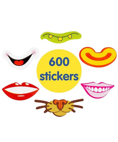 Creative Sticker Roll - Mouths - 600 Self-Adhesive Stickers - 6 Different Mouth Stickers for Crafts - Make Your Own Face $16....