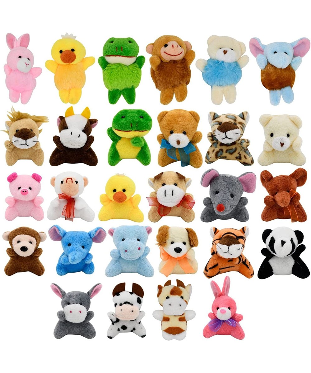 28 Pcs Small Stuffed Animals & Plush Toys 3" Mini Plush Animal Cute Small Animals Plush Keychain Mini Stuffed Animals Bulk De...