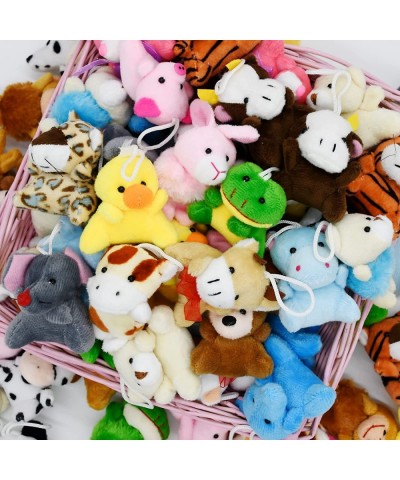 28 Pcs Small Stuffed Animals & Plush Toys 3" Mini Plush Animal Cute Small Animals Plush Keychain Mini Stuffed Animals Bulk De...