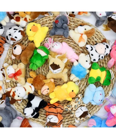 28 Pcs Small Stuffed Animals & Plush Toys 3" Mini Plush Animal Cute Small Animals Plush Keychain Mini Stuffed Animals Bulk De...