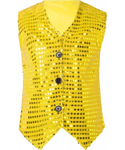 Kids Girls Sparkle Sequin Sleeveless Waistcoat Hip Hop Jazz Dance Fancy Party Costume Vest Tops $14.38 Kids' Costumes